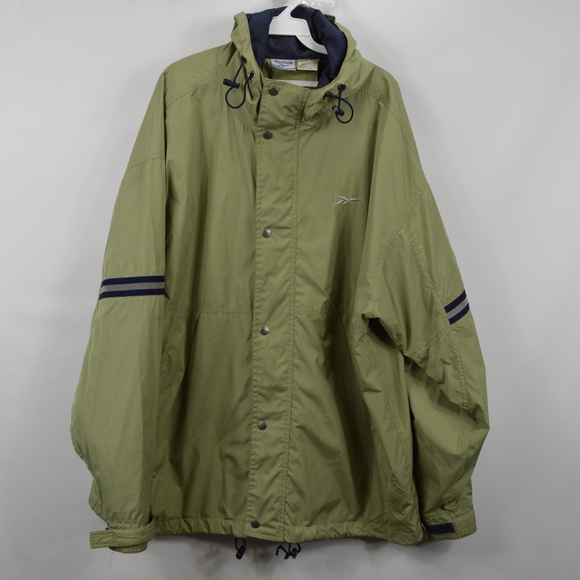 Men/'s New Reebok Woven Running Jacket Coat Pullover Top Windbreaker Blue